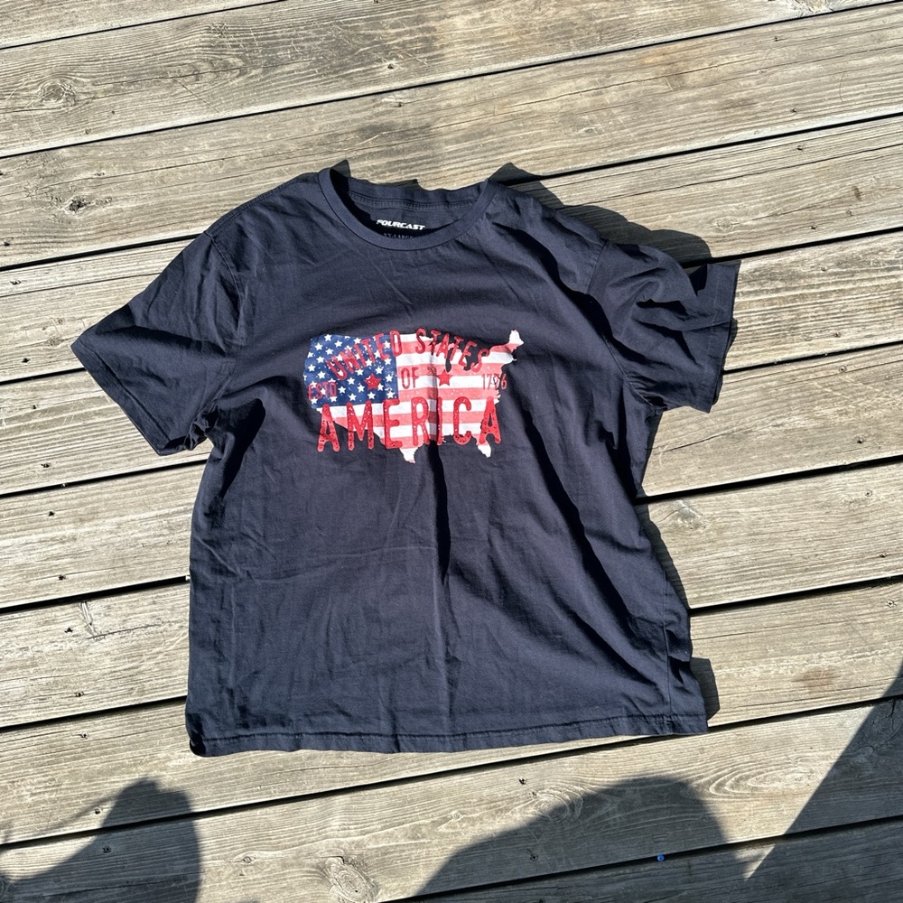 Forcast Navy America Map‎ Tee